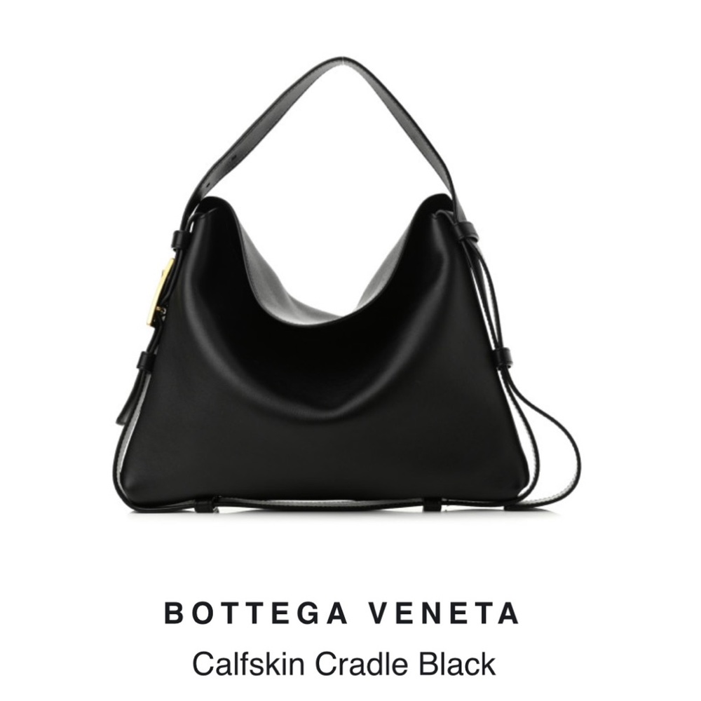 Bottega Veneta Black Calfskin Shoulder Bag- Excellent Condition